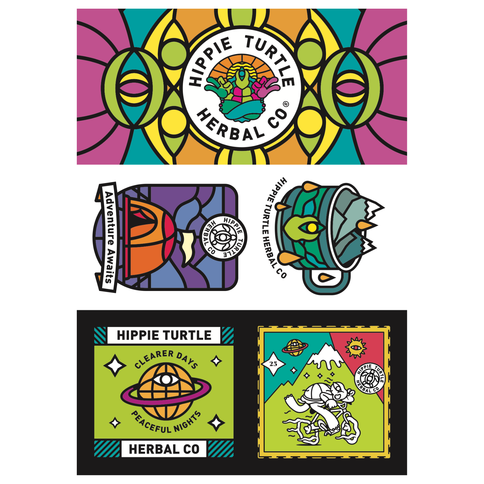 Health and wellness brand lifestyle merch stickers
