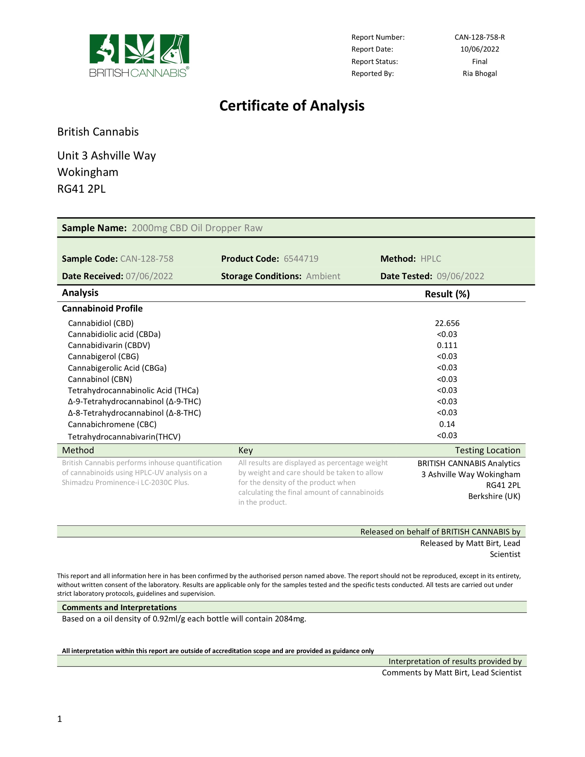 Pharmacy grade high quality raw CBD oil certificate of anyalysis